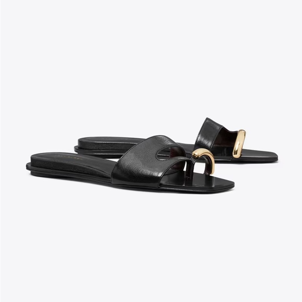 Tory Burch Pierced Slide in Black